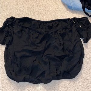 Black over shoulder top, very cute